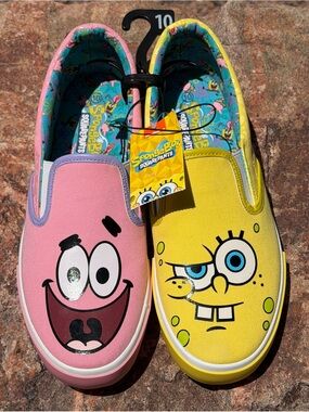 Ground Up SpongeBob Squarepants Patrick Star Slip-On Sneakers NWT Women’s 10